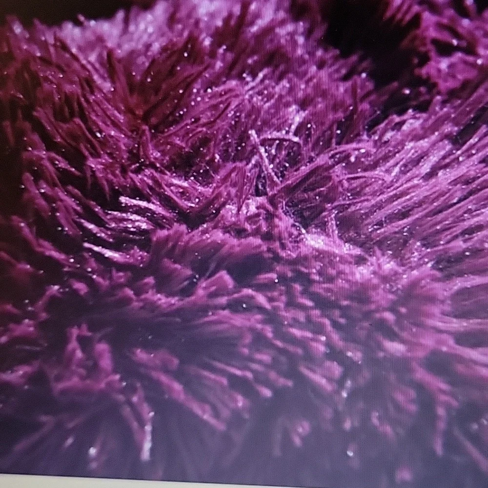 Soukach Shaggy Fluffy Faux Fur Luxury Queen 3pc Duvet Cover set Plum Purple New